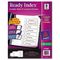 Avery Ready Index Classic Tab Titles, 8-Tab, 1-8, Letter, Black/White, 1 Set AVE11132