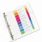 Avery Ready Index Contemporary Contents Divider, 1-10, Multicolor, Letter, 6 Sets AVE11188
