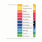 Avery Ready Index Contemporary Contents Divider, 1-12, Multicolor, Letter, 6 Sets AVE11196