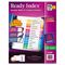 Avery Ready Index Contemporary Contents Divider, 1-15, Multicolor, Letter, 6 Sets AVE11197