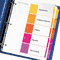 Avery Ready Index Contemporary Contents Divider, 1-5, Multicolor, Letter, 6 Sets AVE11187