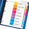 Avery Ready Index Contemporary Contents Divider, 1-8, Multicolor, Letter, 6 Sets AVE11186