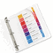Avery Ready Index Contemporary Table of Contents Divider, 1-8, Multi, Letter AVE11133