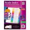 Avery Ready Index Contemporary Table of Contents Divider, Jan-Dec, Multi, Letter AVE11127