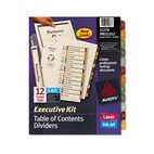 Avery Ready Index Contents Dividers, 12-Tab, 1-12, Letter, Multicolor, 12/Set AVE11278