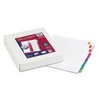 Avery Ready Index Table/Contents Dividers, 10-Tab, 1-10, Letter, Assorted, 24 Sets/Box AVE11169