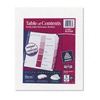Avery Ready Index Table/Contents Dividers, 5-Tab, Letter, Assorted, 24 Sets/Box AVE11167