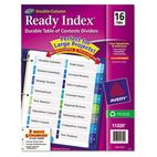 Avery Ready Index Two-Column Table of Contents Divider, Title: 1-16, Multi, Letter AVE11320