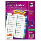 Avery Ready Index Two-Column Table of Contents Divider, Title: 1-24, Multi, Letter AVE11321