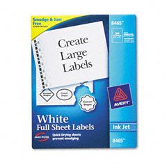 Avery Shipping Labels with TrueBlock Technology, 8-1/2 x 11, 100/Box AVE8465