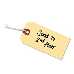 Avery Shipping Tags, Paper/Twine, 4-1/4 x 2-1/8, Manila, 1000/Pack AVE12504
