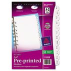Avery Small Preprinted Dividers, 5-1/2x8-1/2, A-Z, White AVE11313