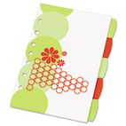 Avery Small Signature Series Write-On Dividers, 5-1/2x8-1/2, 5-Tab, Retro Design AVE16184