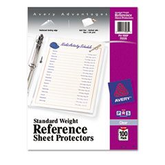 Avery Top-Load Poly Sheet Protectors, Standard, Letter, Nonglare, 100/Box AVE75535