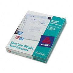 Avery Top-Load Polypropylene Sheet Protectors, Letter, Semi-Clear, 100/Box AVE75536
