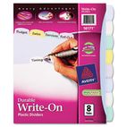 Avery Translucent Multicolor Write-On Dividers, 8-Tab, Letter, 1 Set AVE16171