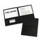 Avery Two-Pocket Embossed Paper Portfolio, 30-Sheet Capacity, Black, 25/Box AVE47988