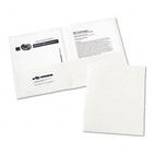 Avery Two-Pocket Embossed Paper Portfolio, 30-Sheet Capacity, White, 25/Box AVE47991