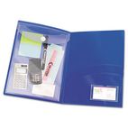Avery Two-Pocket Folder, Sealed Envelope with Clasp, Navy, 3/Pack AVE47878