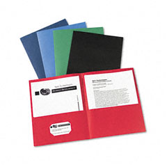 Avery Two-Pocket Portfolio, Embossed Paper, 30-Sheet Capacity, Assorted Colors, 25/BX AVE47993