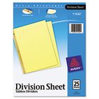 Avery Untabbed Sheet Dividers, Letter, Buff, 25/Pack AVE11542