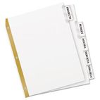 Avery WorkSaver Big Tab Dividers, Clear Tabs, 5-Tab, Letter, White AVE11122