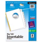 Avery WorkSaver Big Tab Dividers, Clear Tabs, 8-Tab, Letter, White AVE11124