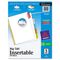 Avery WorkSaver Big Tab Dividers, Multicolor Tabs, 5-Tab, Letter, White AVE11121