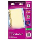 Avery WorkSaver Insertable Tab Index Dividers, 5-Tab, 8-1/2 x 5-1/2, Clear, Five AVE11102