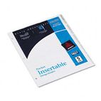 Avery WorkSaver Pocket Dividers w/Insertable Clear Tabs, 5-Tab, White AVE11271
