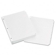 Avery Write-On Plain Tab Dividers, 8-Tab, Letter, White, 24 Sets/Box AVE11507