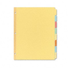 Avery Write-On Plain Tab Dividers, Eight Multicolor Tabs, Letter, Salmon, 24 Sets AVE11509