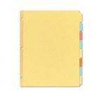 Avery Write-On Plain Tab Dividers, Eight Multicolor Tabs, Letter, Salmon, 24 Sets AVE11509