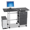 BALT Fold-N-Stow Workstation, 41-3/4w x 19-7/8d x 29-3/4h, Black/Silver BLT89886