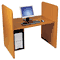 BALT H Carrel, Laminate, 43w x 27-3/4d x 42h, Medium Oak BLT89891