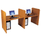 BALT H Carrel, Laminate, 43w x 27-3/4d x 42h, Medium Oak BLT89891