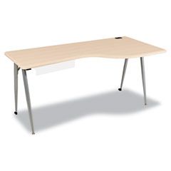 BALT iFlex Series Full Table, 65w x 31d x 29h, Teak/Silver BLT90049