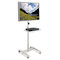BALT Lumina Flat Panel Stand, 25w x 27d x 62-3/4 to 80-1/4h, Platinum BLT27561