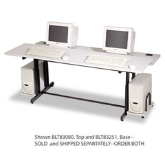BALT Split-Level Computer Training Table, 72w x 36d x 33h, Gray (Box Two) BLT83251