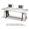 BALT Split-Level Computer Training Table, 72w x 36d x 33h, Gray (Box Two) BLT83251