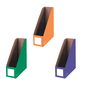 Bankers Box Classroom Magazine File Organizers, 4-Inch, Purple Green and Orange, 3 Pack (3381801)