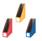 Bankers Box Classroom Magazine File Organizers, 4-Inch, Red Blue and Yellow, 3 Pack (3381701)
