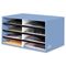 Bankers Box Decorative Eight Compartment Literature Sorter, Letter Size, Cornflower Blue FEL6110301