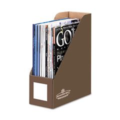 Bankers Box Decorative Magazine File, 4 x 9 x 11 1/2, Mocha Brown FEL6130101