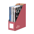 Bankers Box Decorative Magazine File, 4 x 9 x 11 1/2, Persimmon Red FEL6140101