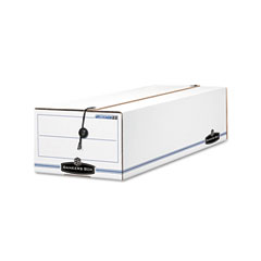 Bankers Box Liberty Storage Box, Record Form, 9-1/2 x 23-1/4 x 6, White/Blue, 12/Carton FEL00022