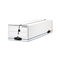 Bankers Box Liberty Storage Box, Record Form, 9-1/2 x 23-1/4 x 6, White/Blue, 12/Carton FEL00022