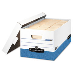 Bankers Box Presto Maximum Strength Storage Box, Ltr 24", 12" x 24" x 10", WE, 12/Carton FEL0063101
