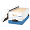 Bankers Box Presto Maximum Strength Storage Box, Ltr 24", 12" x 24" x 10", WE, 12/Carton FEL0063101