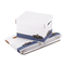 Bankers Box Quick/Stor Storage Box, Letter/Legal, Locking Lid, White/Blue, 4/Carton FEL0078907